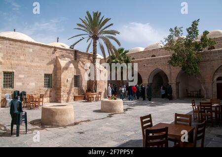 Nabi Musa (Nebi Musa) est le nom d'un site dans le désert de Judée, en Cisjordanie, en Palestine que le folklore palestinien populaire associe à Moïse. Banque D'Images