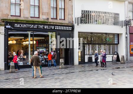 Mackintosh au Willow Tea Rooms and Visitor Center, Sauchiehall Street, centre-ville de Glasgow, Écosse, Royaume-Uni Banque D'Images