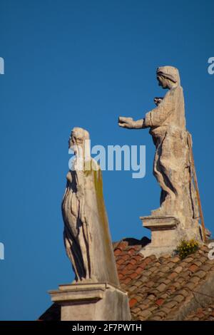 Détails de la Basilique de Santa Francesca Romana, Rome, Italie Banque D'Images