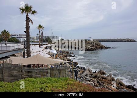 Grand Africa café & Beach Granger Bay, V&A Waterfront, Cape Town, Afrique du Sud. Banque D'Images