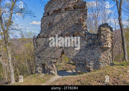 Burgruine Stecklenburg BEI Stecklenberg im Harz Banque D'Images