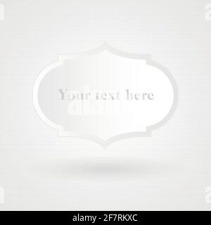 Cadre minimal blanc. Copier l'espace. Illustration vectorielle, conception plate Illustration de Vecteur