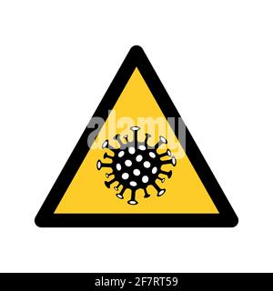 Signe du coronavirus. Arrêter le coronavirus. Épidémie de coronavirus. Danger de coronavirus et danger pour la santé publique, éclosion de grippe. Une pandémie de concépage médical Illustration de Vecteur