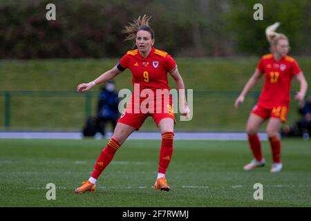 Cardiff, Royaume-Uni. 09e avril 2021. Pays de Galles contre Canada Women's International friendly au stade Leckwith le 9 avril 2021. Crédit : Lewis Mitchell/Alay Live News Banque D'Images