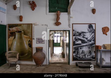 Visite de la fabrication de céramique, destination de voyage des Açores, industrie traditionnelle. Banque D'Images