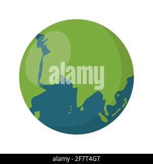 Une terre moderne et simple, un design parfait pour toutes les applications. Illustration du vecteur réseau isolé. Planète Terre. Carte du monde. Illustration de Vecteur