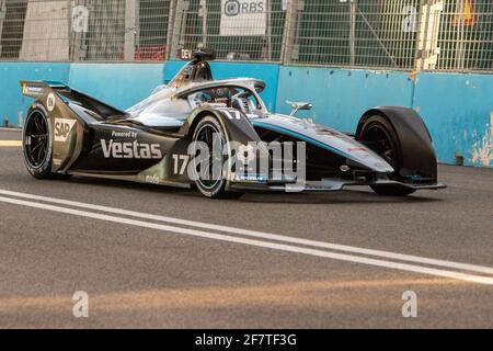 Rome, Italie. 09e avril 2021. 9 avril 2021, Rome, Circuito di Roma, ABB Formule E WM Rome: Shakedown, # 17 Nyck de Vries (NED), Team Mercedes-EQ (Suisse/Croatie OUT) Credit: SPP Sport Press photo. /Alamy Live News Banque D'Images