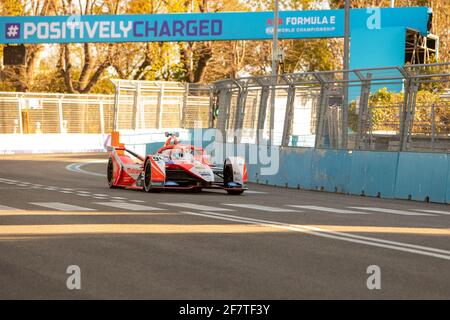 Rome, Italie. 09e avril 2021. 9 avril 2021, Rome, Circuito di Roma, ABB Formule E WM Rome: Shakedown, # 94 Alex Lynn (GBR), Team Mahindra Racing (Suisse/Croatie OUT) Credit: SPP Sport Press photo. /Alamy Live News Banque D'Images