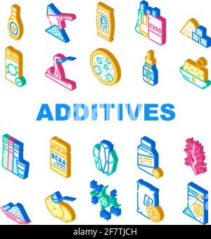 Additifs alimentaires Formula Collection Icons Set Vector Illustration de Vecteur