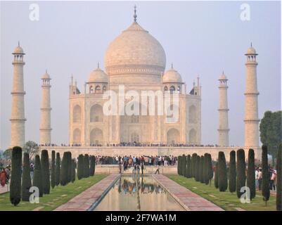 Le magnifique site classé au patrimoine mondial de l'UNESCO, le Palais Taj Mahal (le Palais de la Couronne), situé à Agra, en Inde. Banque D'Images