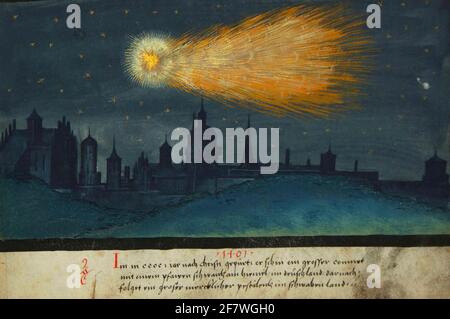 Comet du Livre des miracles. Banque D'Images