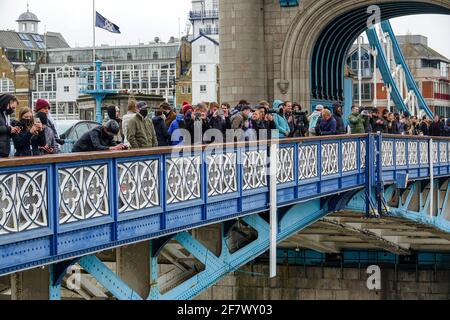 Londres, le 10th avril 2021. 41 hommage au canon par l'honorable Artillerie Company à la Tour de Londres pour souligner la mort du prince Philip, duc d'Édimbourg. Banque D'Images