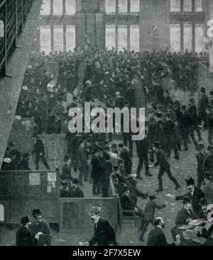 Cette photo de 1903 montre le New York Produce Exchange. Banque D'Images