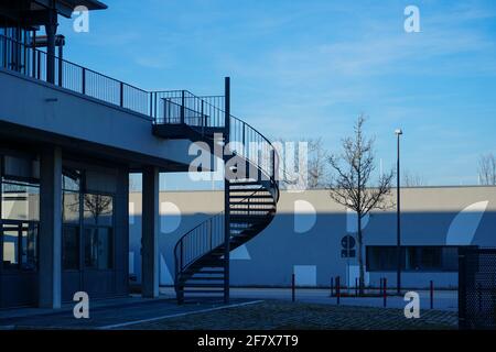 Garching, Munich, Bavière, Allemagne, février 21, 2021: Campus Garching est un campus de l'Université technique de Munich et un certain nombre d'autres PÉC Banque D'Images