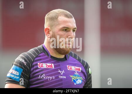 Cameron Smith (17) de Leeds Rhinos en action pendant le match à St Helens, Royaume-Uni le 4/10/2021. (Photo de Simon Whitehead/News Images/Sipa USA) Banque D'Images