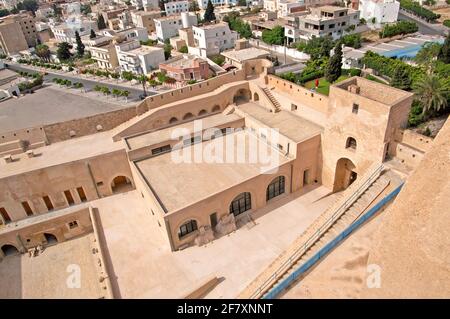 A l'intérieur de la forteresse médiavale qui sert aujourd'hui de musée archéologique de Sousse, en Tunisie Banque D'Images