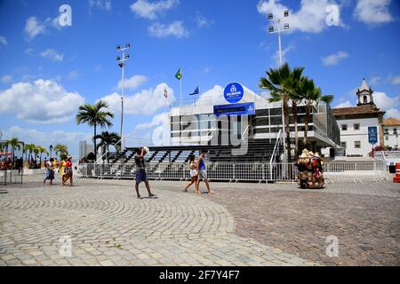 salvador, bahia, brésil - 28 décembre 2020 : vue sur le bâtiment où travaille l'hôtel de ville de Salvador, dans le centre historique de la ville. *** Loc Banque D'Images