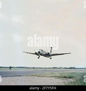 Une aire de patrouille maritime BREGUET BR1150 ATLANTIQUE (SP-13A) (1969-1984) au-dessus du Starbaan de Marineliegkamp Valkenburg. Banque D'Images