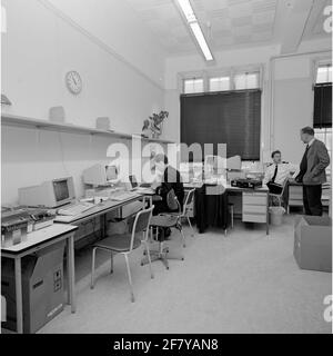 Intérieur du Centre de calcul du Kim (Institut royal de la Marine) en décembre 1989. Banque D'Images