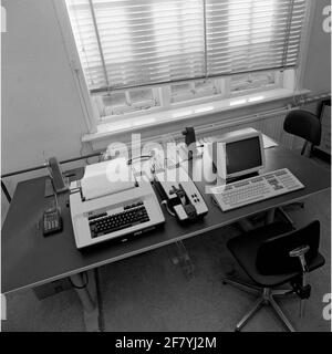 Intérieur du Centre de calcul du Kim (Institut royal de la Marine) en décembre 1989. Banque D'Images