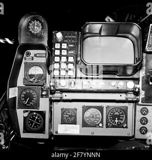 Tableau de bord d'un hélicoptère Westland Lynx. Photo prise à l'avion quadron 7 (vsq7) à MarineLiegkamp de Kooy (MVKK). Banque D'Images