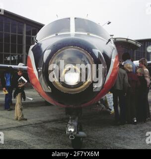 HFB (Hamburger Flugzeug Bau) 320 Hansa Jet, converti en appareil de mesure du Service national de l'aviation / RijksvaartSchool à Eelde. Banque D'Images