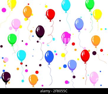 Beaux ballons dans l'air. Vector illustration. Illustration de Vecteur