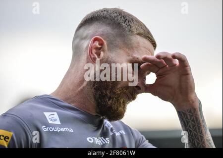 St. Helens, Angleterre - 10 avril 2021 - Dragons catalan Sam Tomkins pendant la coupe de défi de rugby Betfred Round 3 Dragons catalan vs Wakefield Trinity au stade totalement Wicked, St. Helens, Royaume-Uni Dean Williams/Alay Live News Banque D'Images