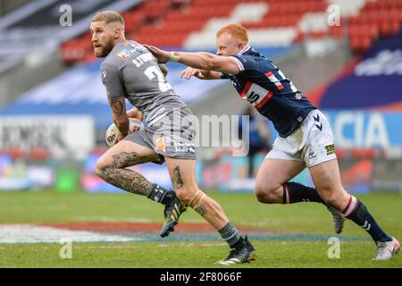 St. Helens, Angleterre - 10 avril 2021 - Dragons catalan Sam Tomkins pendant la coupe de défi de rugby Betfred Round 3 Dragons catalan vs Wakefield Trinity au stade totalement Wicked, St. Helens, Royaume-Uni Dean Williams/Alay Live News Banque D'Images