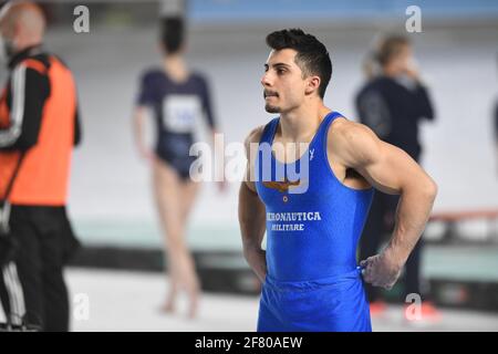 PalaVesuvio, Naples, Italie, 10 avril 2021, Andrea Russo (Aeronautica Militare) pendant la gymnastique artistique italienne Serie A, Gym - photo Filippo Tomasi / LM Banque D'Images