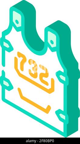 une armure de corps proteste rencontre isométrique icône illustration vectorielle Illustration de Vecteur
