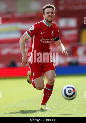 Liverpool, Angleterre, le 10 avril 2021. Diogo Jota de Liverpool lors du match de la Premier League à Anfield, Liverpool. Crédit photo à lire: Darren Staples / Sportimage crédit: Sportimage / Alay Live News Banque D'Images