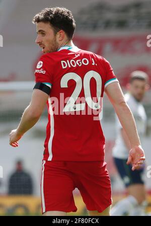 Liverpool, Angleterre, le 10 avril 2021. Diogo Jota de Liverpool lors du match de la Premier League à Anfield, Liverpool. Crédit photo à lire: Darren Staples / Sportimage crédit: Sportimage / Alay Live News Banque D'Images