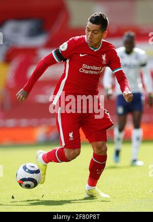 Liverpool, Angleterre, le 10 avril 2021. Roberto Firmino de Liverpool lors du match de la Premier League à Anfield, Liverpool. Crédit photo à lire: Darren Staples / Sportimage crédit: Sportimage / Alay Live News Banque D'Images