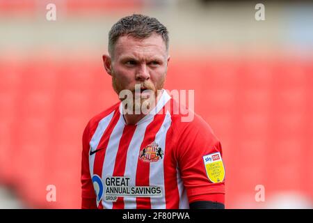 Sunderland, Royaume-Uni. 10 avril 2021. Aiden O'Brien #10 de Sunderland pendant le match à Sunderland, Royaume-Uni le 4/10/2021. (Photo par IAM Burn/News Images/Sipa USA) crédit: SIPA USA/Alay Live News Banque D'Images