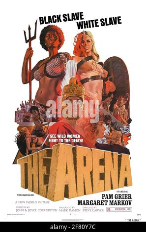 Une affiche de film d'action B-Movie vintage pour l'Arena Banque D'Images