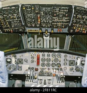 Poste de pilotage d'une patrouille maritime Vergieg de Breguet BR1150 Atlantique (SP-13A) (1969-1984). Banque D'Images