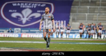 St. Helens, Angleterre - 10 avril 2021 - Dragons catalan Sam Tomkins pendant la coupe de défi de rugby Betfred Round 3 Dragons catalan vs Wakefield Trinity au stade totalement Wicked, St. Helens, Royaume-Uni Dean Williams/Alay Live News Banque D'Images