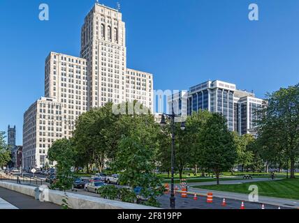 Alfred E Smith State Office Building, au 80 South Swan Street, au centre-ville d'Albany. Banque D'Images
