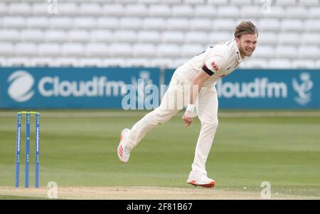 Chelmsford, Royaume-Uni. 10 avril 2021. CHELMSFORD ANGLETERRE - AVRIL 10: Simon Cook d'Essex pendant LV Insurance County Championship Group 1 jour 3 de quatre entre Essex CCC et Worcestershire CCC au terrain du comté de Cloudfm le 10 avril 2021 à Chelmsford, Angleterre crédit: Action Foto Sport/Alamy Live News Banque D'Images