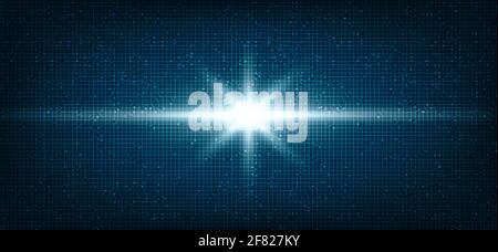 Star Light circuit Microchip Technology on Blue future Background, Hi-tech Digital Et conception de concept de réseau,espace libre pour le texte dans put,illustration de vecteur Illustration de Vecteur