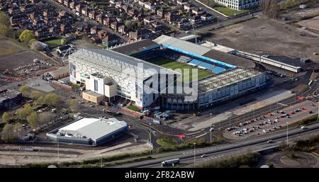 Vue aérienne du Leeds United Elland Road Stadium, Beeston, Leeds Banque D'Images