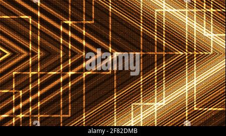 Golden circuit Line Technology on future Background, conception numérique et de communication haute technologie, espace libre pour le texte en place, illustration vectorielle. Illustration de Vecteur