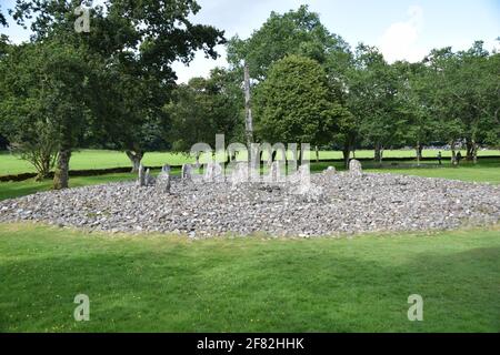 Temple Wood Stone Circle, Kilmartin, Écosse Banque D'Images