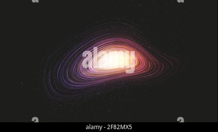 Fantastique Interstella de courbe sur fond de galaxie avec spirale de voie lactée, Univers et starry concept desig,vector Illustration de Vecteur