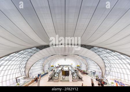 Bangkok, Thaïlande – 25. Janvier 2018 : terminal de l'aéroport Bangkok-Suvarnabhumi (BKK) en Thaïlande. Banque D'Images