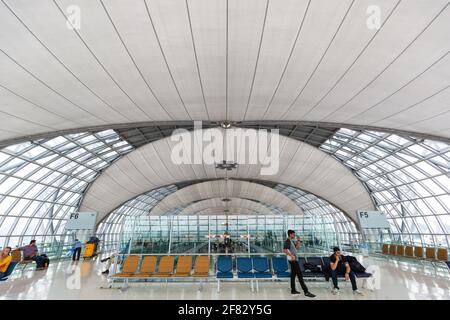 Bangkok, Thaïlande – 25. Janvier 2018 : terminal de l'aéroport Bangkok-Suvarnabhumi (BKK) en Thaïlande. Banque D'Images