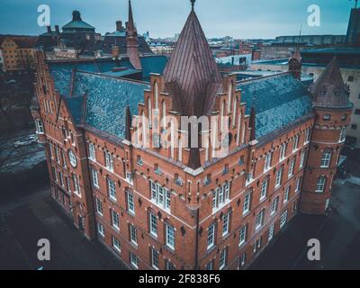 Bibliothèque de la ville de Malmö au printemps à Skåne, en Suède Banque D'Images