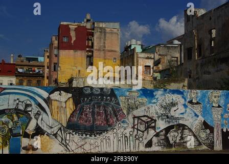 L'Art de rue à La Havane, Cuba Banque D'Images