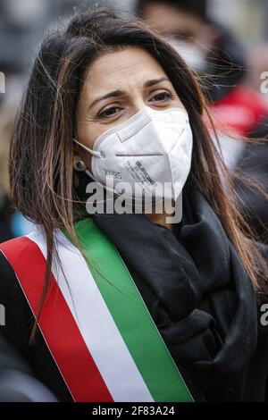 RAGGI Virginia maire de rome, portrait lors de l'ePrix de Rome 2021, 4ème tour du Championnat du monde de Formule E 2020-21, sur le Circuito Cittadino dell'EUR du 9 au 11 avril, à Rome, Italie - photo François Flamand / DPPI / LiveMedia Banque D'Images